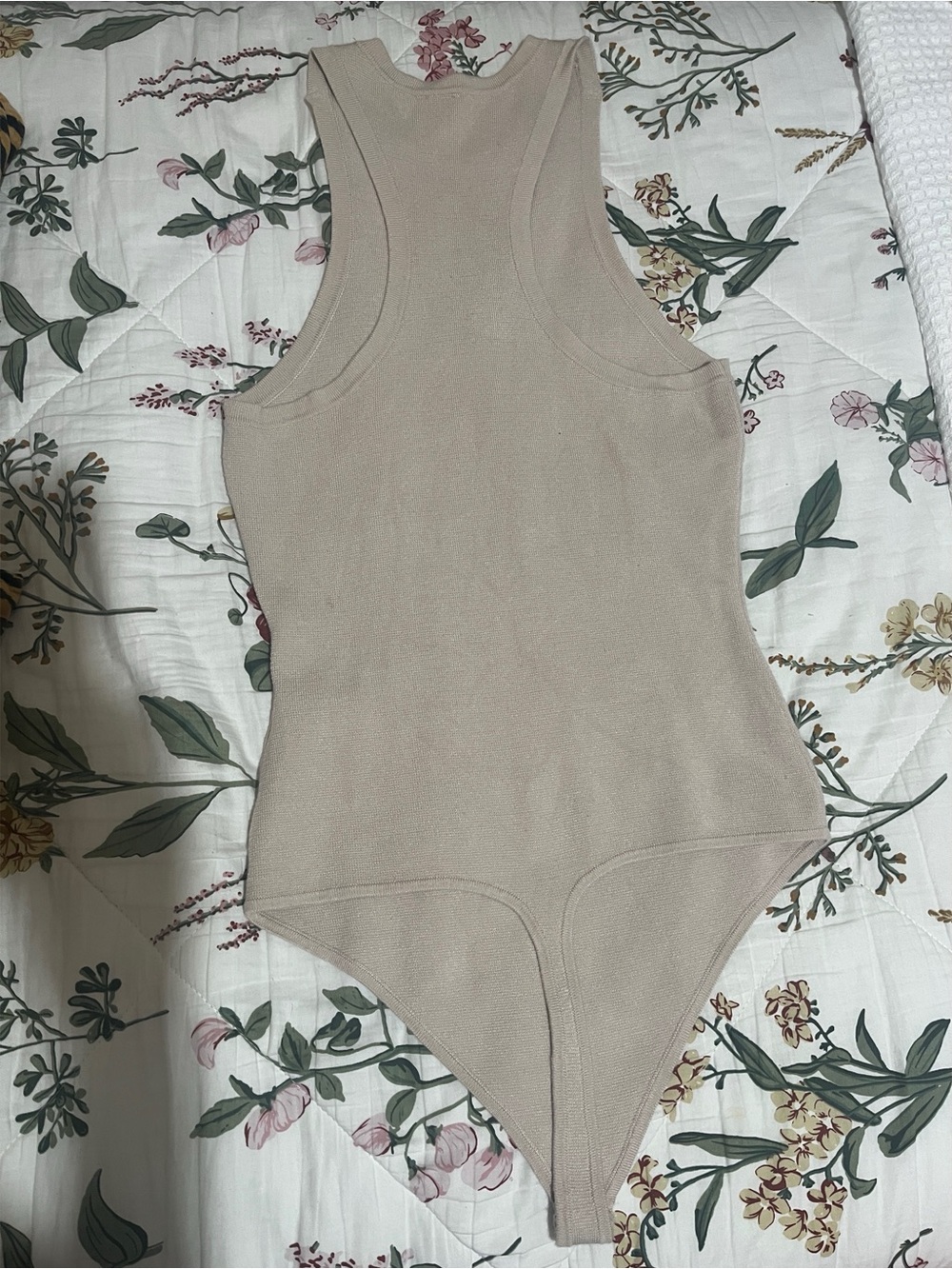 Abercrombie & Fitch Women’s Large Beige Knit Bodysuit Leotard Y2K Clean Girl 90s - Picture 3 of 14